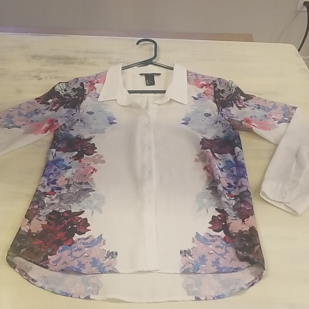 H&M blouse flower print size 4